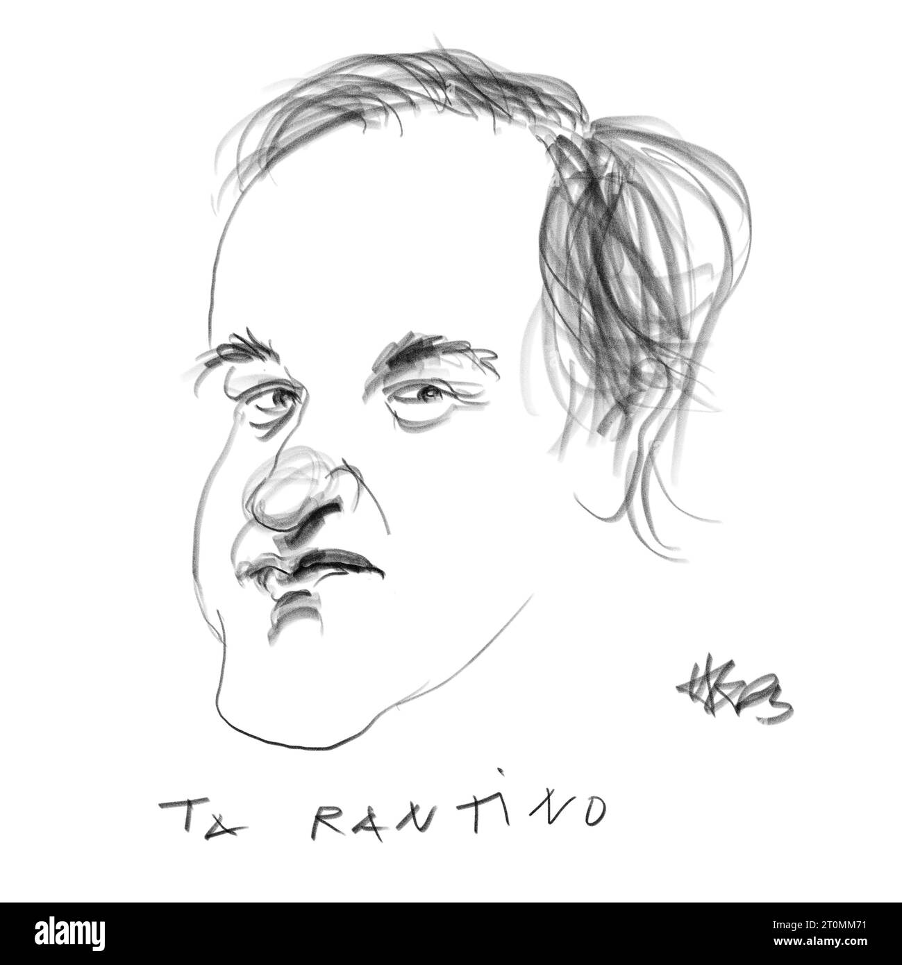 Portait des Filmemachers Tarantino Stockfoto