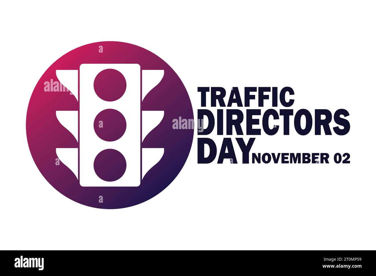 Traffic Directors Day. November Urlaubskonzept. Vorlage für Hintergrund, Banner, Karte, Poster mit Textbeschriftung. Vektorabbildung. Stock Vektor