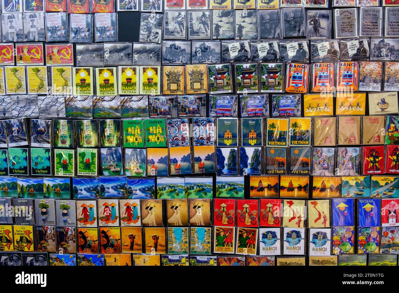 Hanoi, Vietnam. Souvenir-Kühlschrankmagnete. Stockfoto