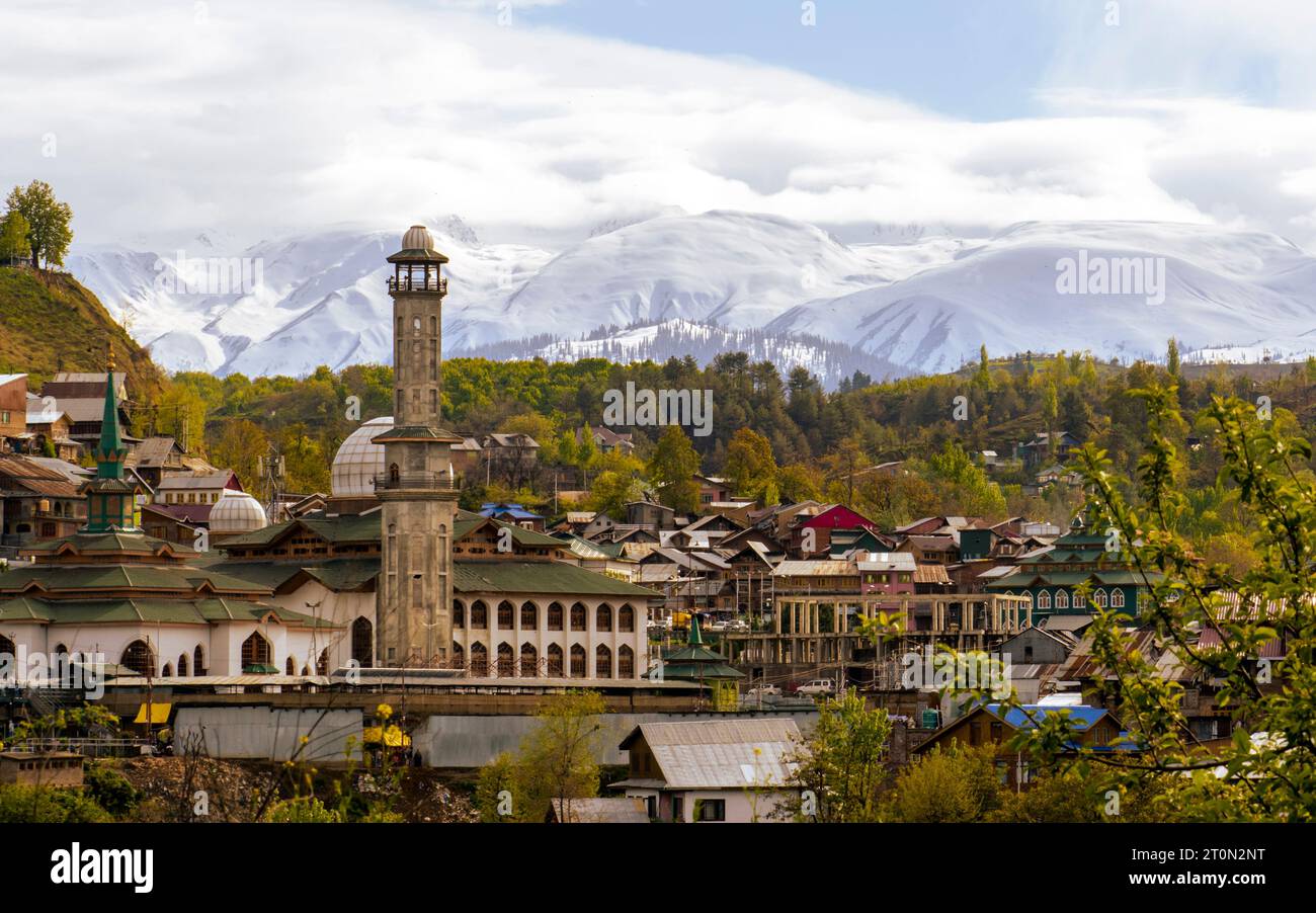 Ein kleines Dorf entfernt von srinagar Jammu Kaschmir Stockfoto