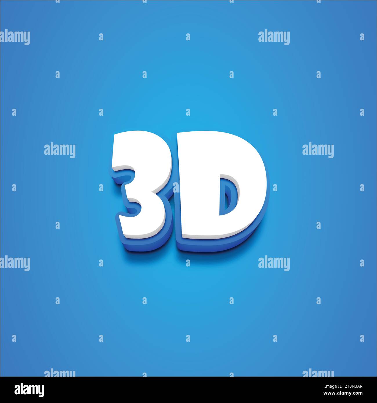 Vektor-3D-Text auf blauem Schwarzgrund. Stock Vektor