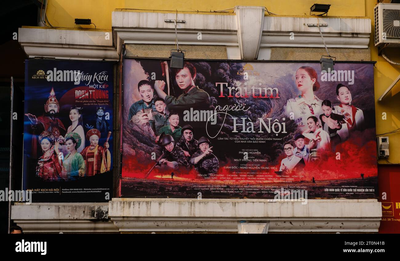 Hanoi, Vietnam. Filmwerbung. Stockfoto