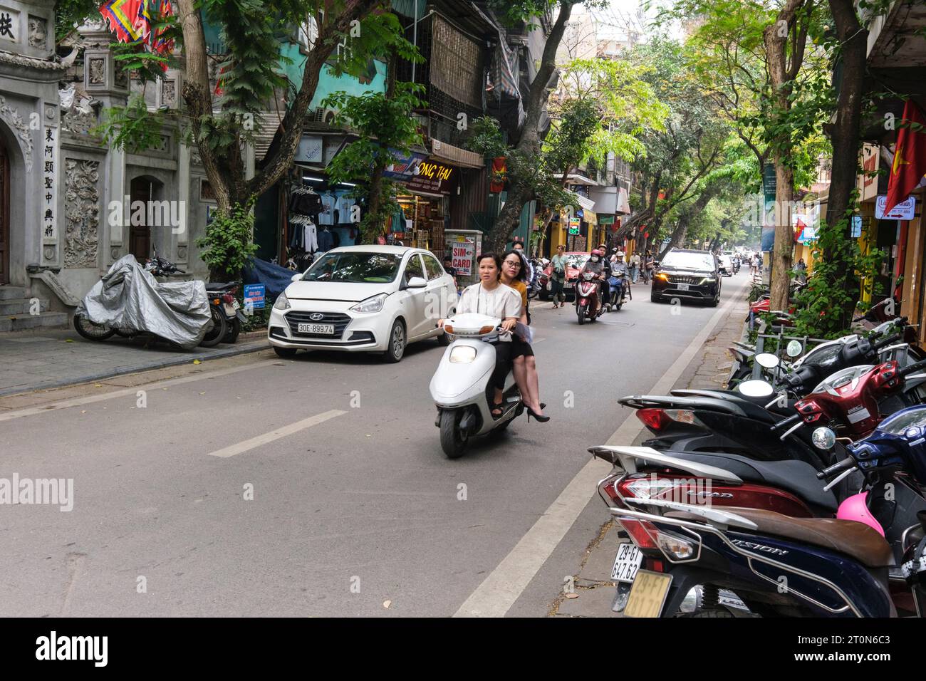 Hanoi, Vietnam. Straßenszene, Altstadt. Stockfoto