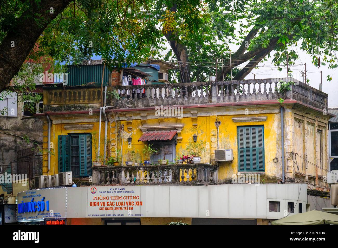 Hanoi, Vietnam. Gebäude Aus Der Kolonialzeit. Stockfoto