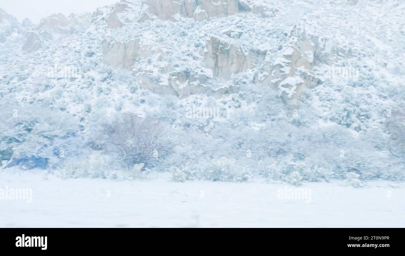 Ein Wintersturm durch den Westen von Colorado Stockfoto