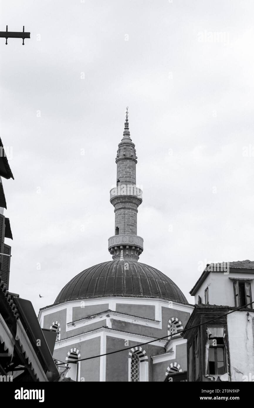 Suleymaniye Moschee (Moschee von Suleiman) historisches religiöses Wahrzeichen außerhalb der Altstadt von Rhodos Stockfoto
