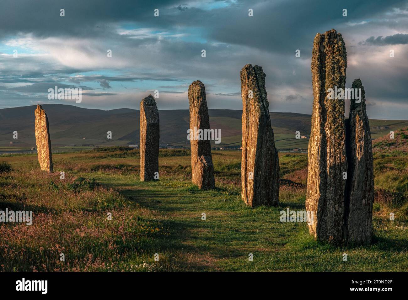 Ring oder Brodgar in Orkney, Schottland. Stockfoto