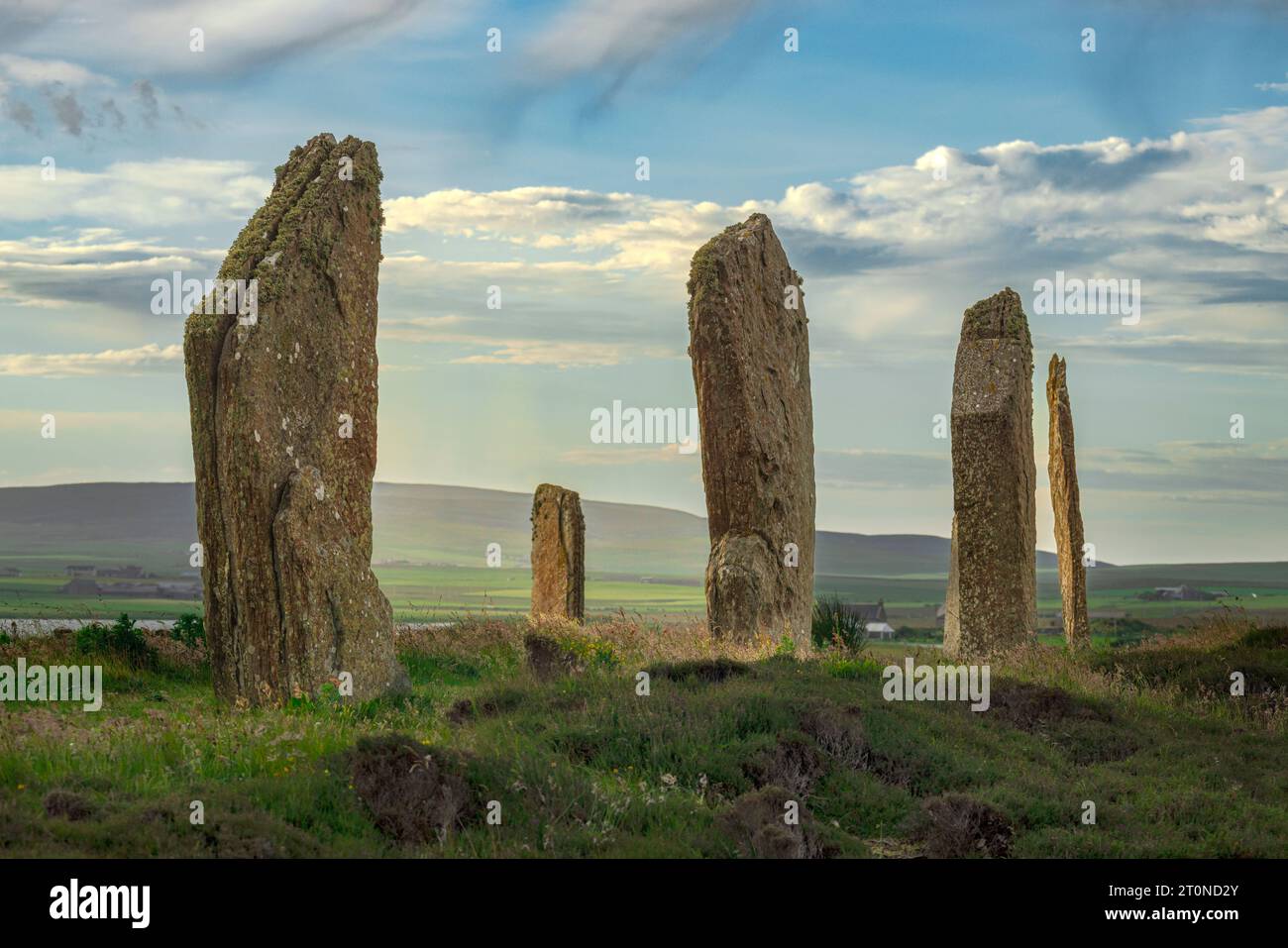 Ring oder Brodgar in Orkney, Schottland. Stockfoto