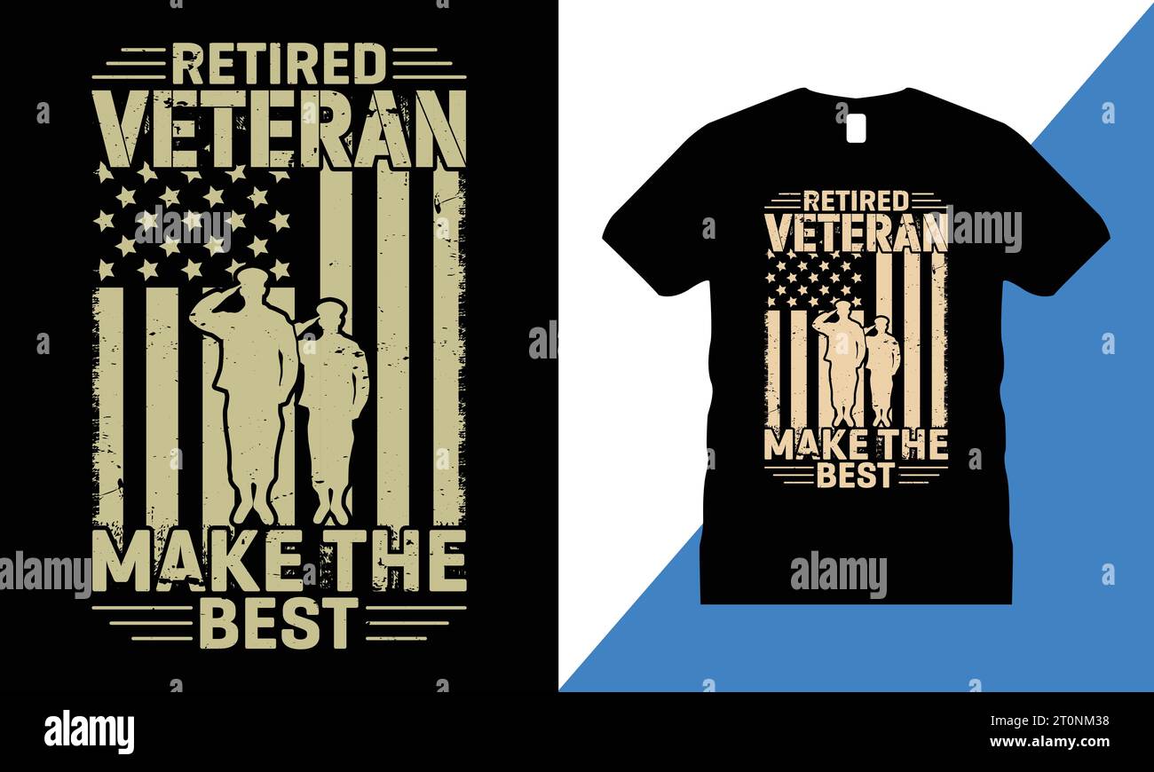 Vatertag Veteran T-Shirt Design Vektor von United States Army Kurzarm Shirt Stock Vektor