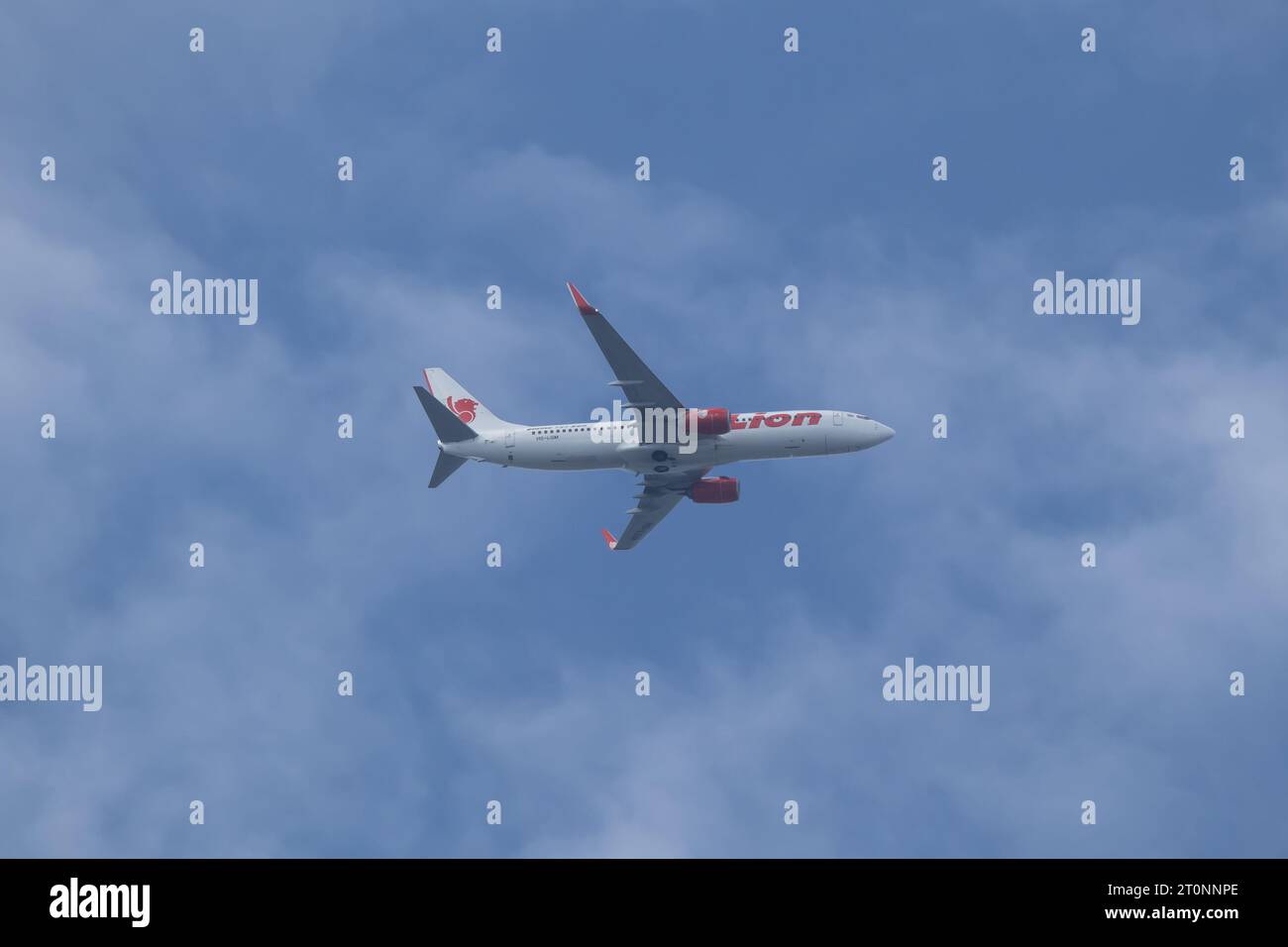 Chiangmai, Thailand - AuGuest 22 2023: HS-LGM Boeing 737-800 der Thai Lionair Airline. Fahren Sie vom Flughafen Chiangmai nach Bangkok. Stockfoto