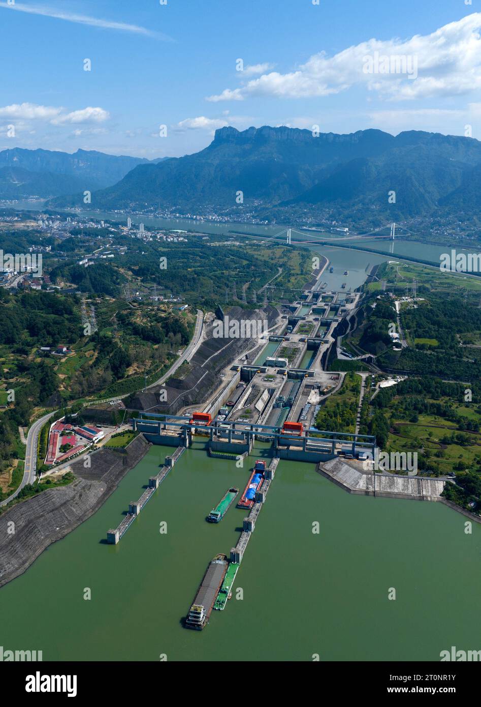 (231008) YICHANG, 8. Oktober 2023 (Xinhua) dieses Luftbild vom 8