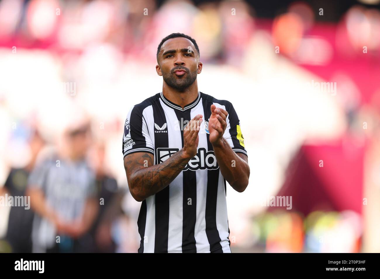 London Stadium, London, Großbritannien. Oktober 2023. Premier League Football, West Ham United gegen Newcastle United; Callum Wilson aus Newcastle United nach dem Unentschieden 2-2 Credit: Action Plus Sports/Alamy Live News Stockfoto