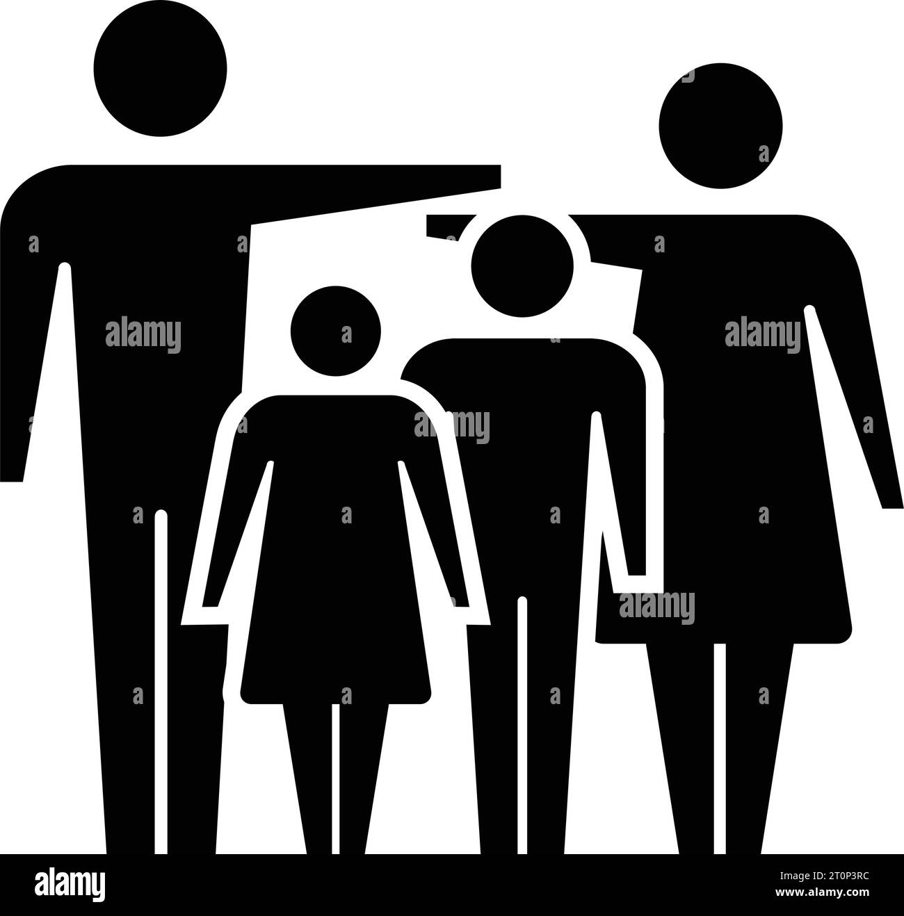 Familie Symbol vektor Menschen Symbol in Glyph Piktogramm Abbildung