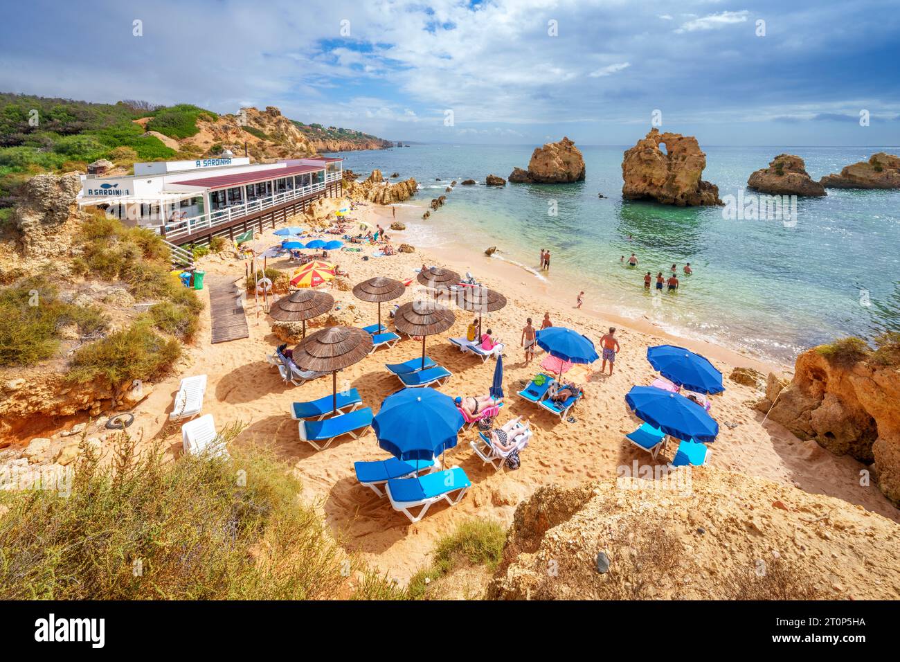 Praia dos Arrifes, Sao Rafael Beach Albufeira Faro District Algarve, Portugal, Europa Stockfoto