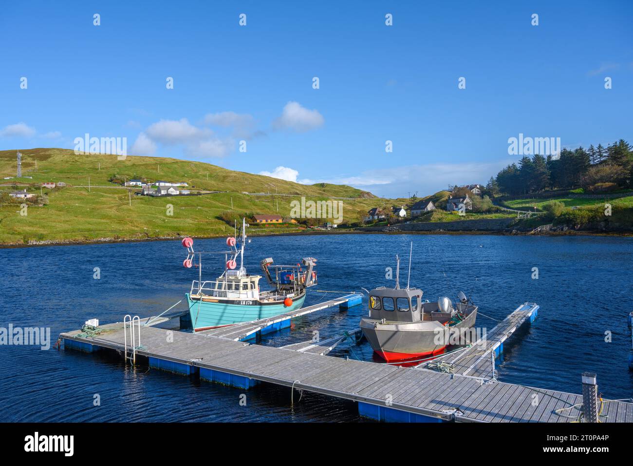 Der Hafen in Voe, North Mainland, Shetland, Schottland, Großbritannien Stockfoto