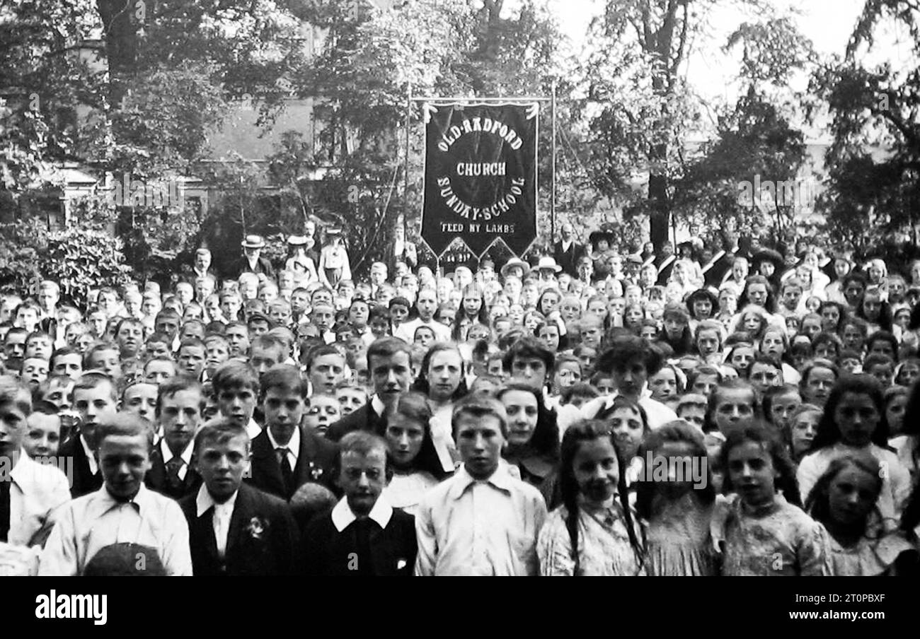 Sunday School Event, Old Radford, Nottingham, Anfang der 1900er Jahre Stockfoto