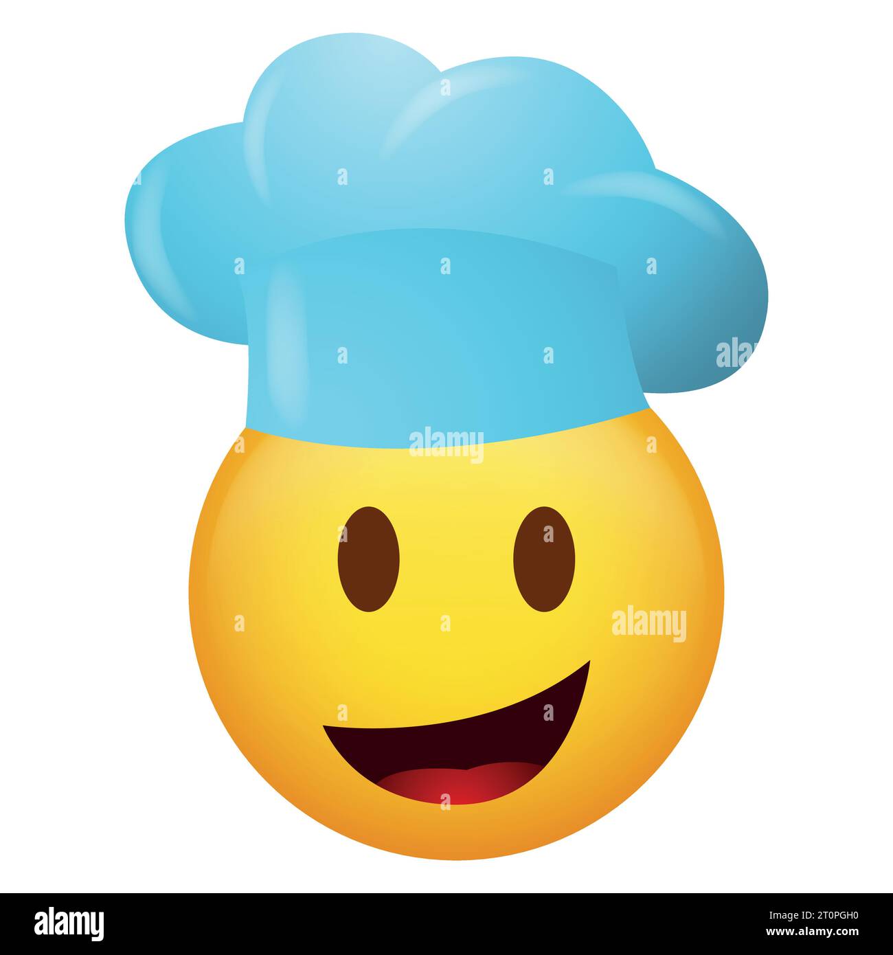Vektordarstellung von Emoticon mit Kochmütze Stock Vektor