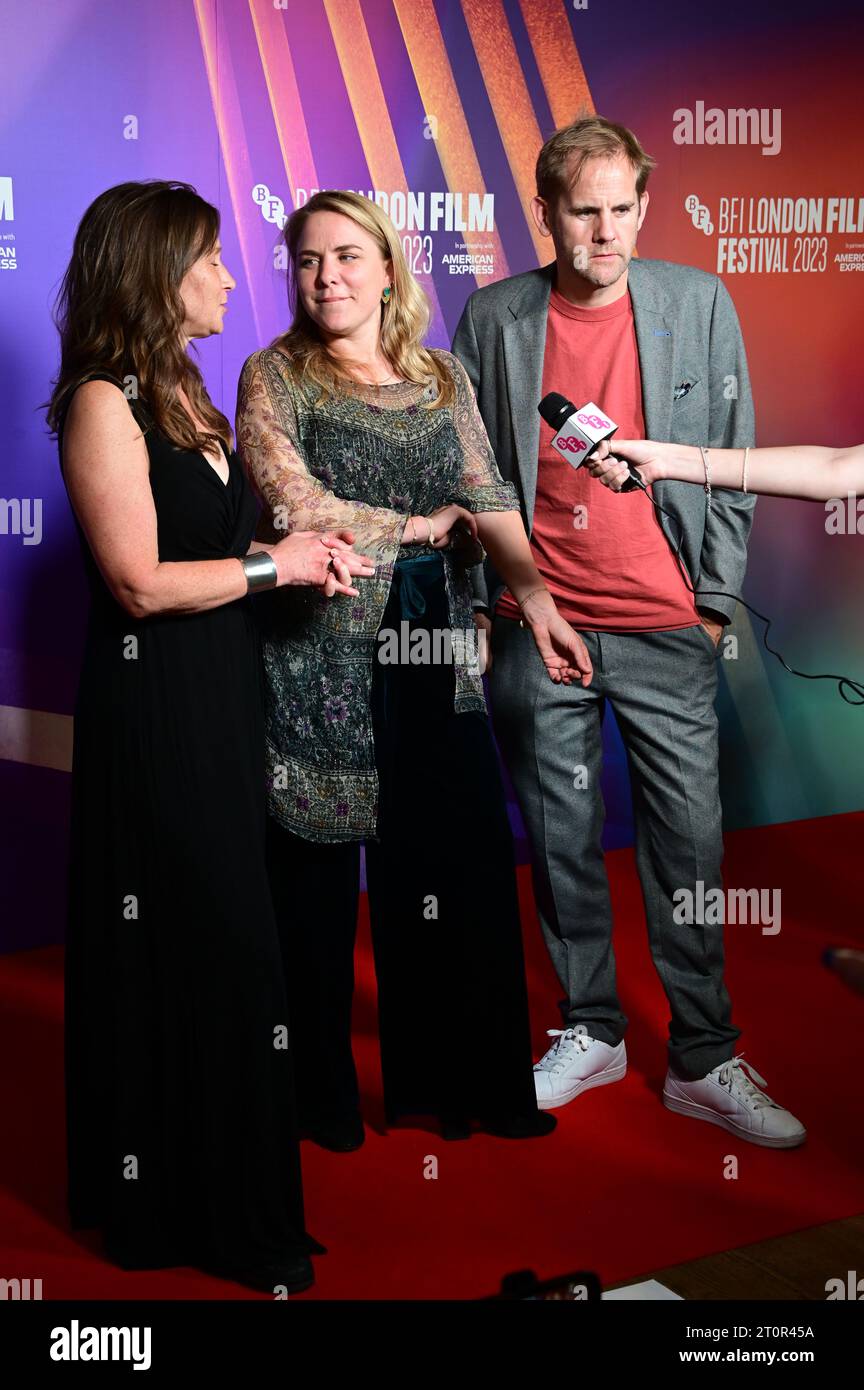 Royal Festival Hall, London, Großbritannien. Oktober 2023. Victoria Gregory, Rachel Ramsay, James Erskine besucht die Copa 71 auf der NFT1 im Blue Room, BFI Southbank, London, Großbritannien. Quelle: Siehe Li/Picture Capital/Alamy Live News Stockfoto