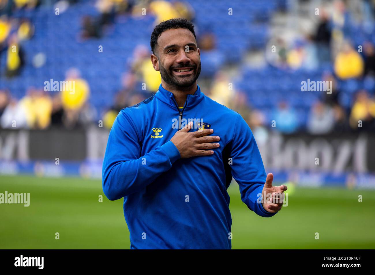 Broendby, Dänemark. Oktober 2023. Sean Klaiber von Broendby IF vor dem 3F Superliga-Spiel zwischen Broendby IF und Viborg FF im Broendby Stadion in Broendby. (Foto: Gonzales Photo/Alamy Live News Stockfoto