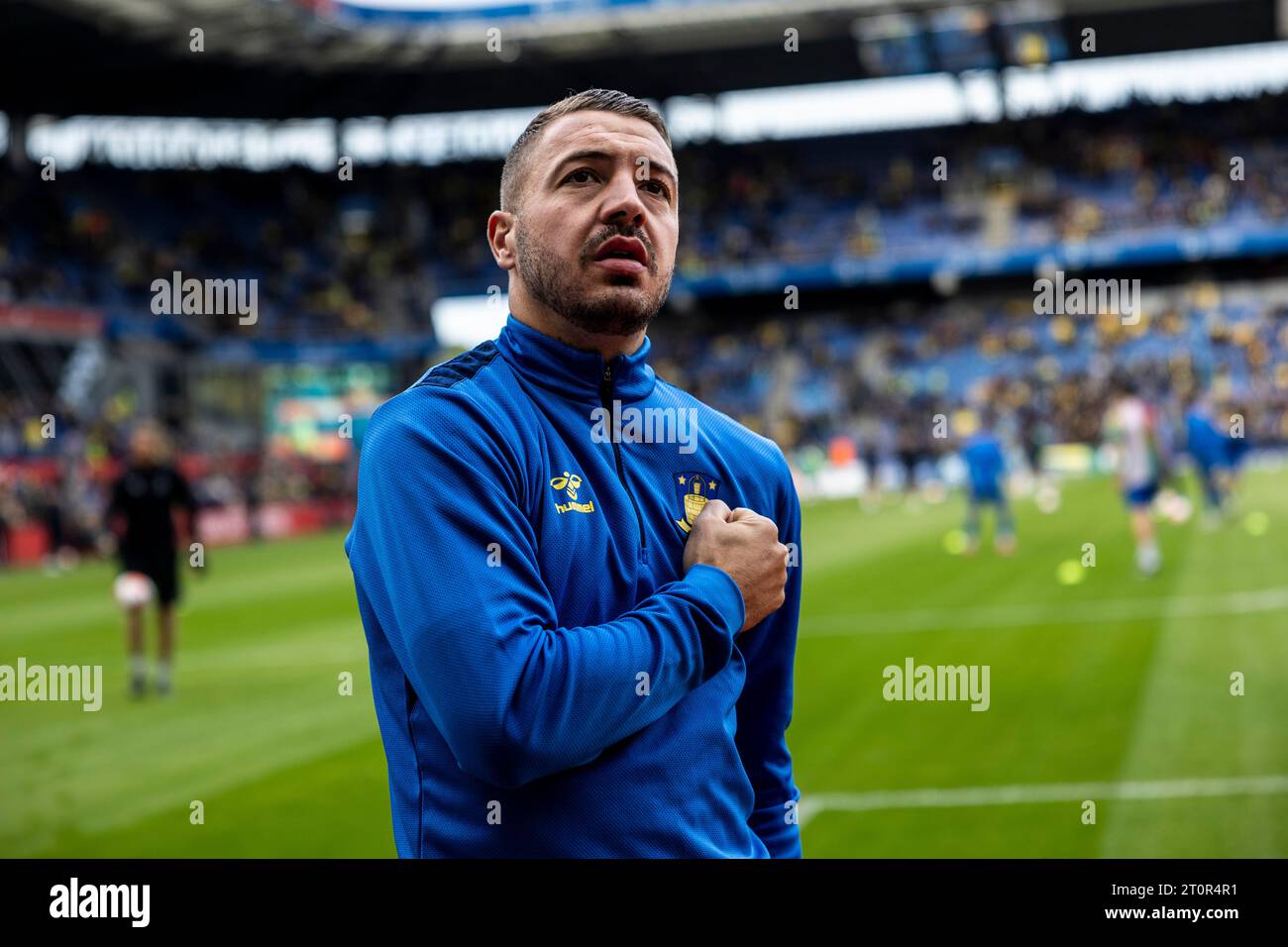 Broendby, Dänemark. Oktober 2023. Josip Radosevic aus Broendby, WENN er vor dem 3F Superliga-Spiel zwischen Broendby IF und Viborg FF im Broendby Stadion in Broendby gesehen wurde. (Foto: Gonzales Photo/Alamy Live News Stockfoto