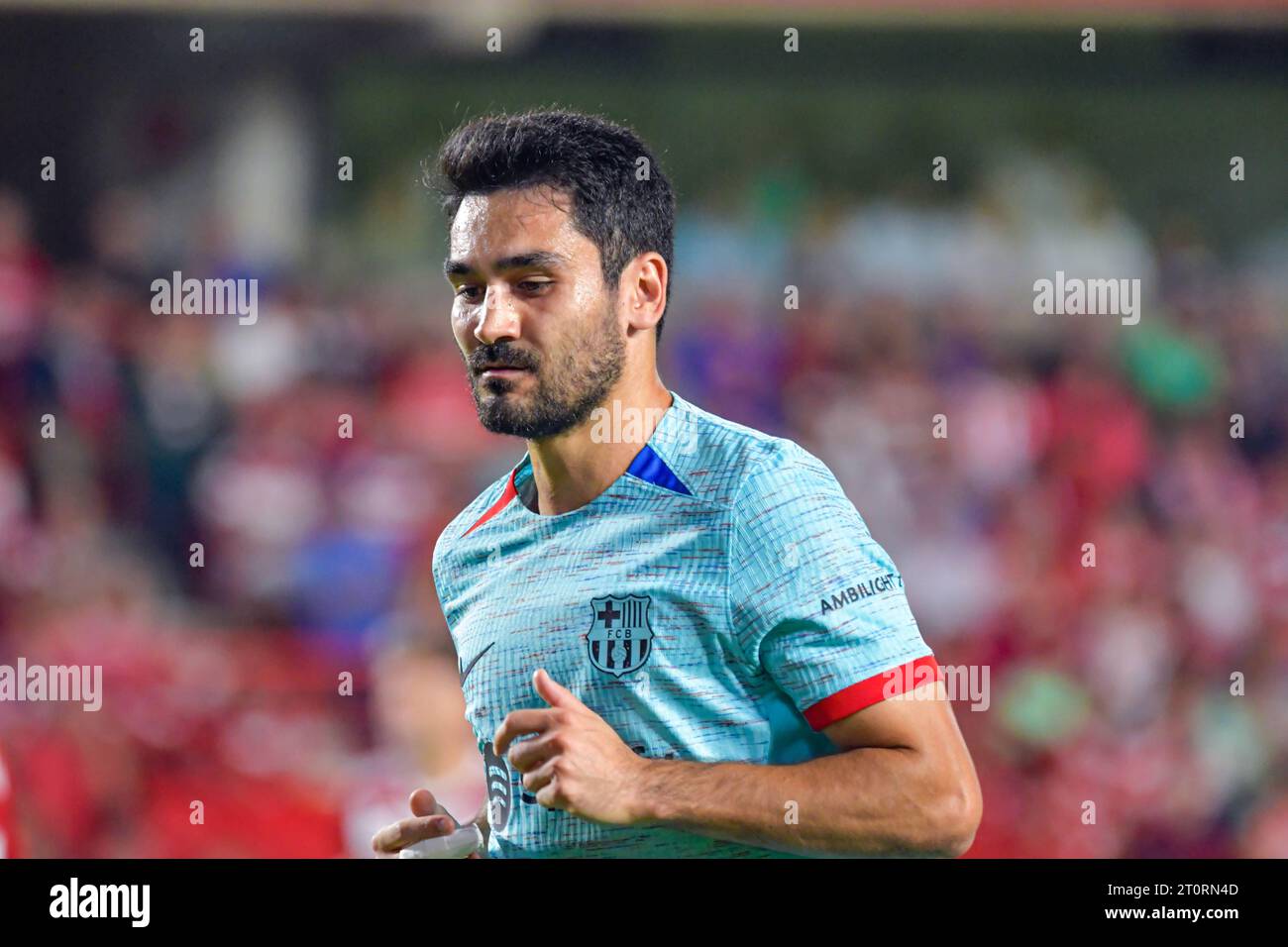 GRANADA, SPANIEN - 8. OKTOBER: Ilkay Gündogan vom FC Barcelona Focus während des Spiels zwischen Granada CF und FC Barcelona der La Liga EA Sports am 8. Oktober 2023 im Estadio Nuevo Los Carmenes in Granada, Spanien. (Foto: Samuel Carreño) Credit: PX Images/Alamy Live News Stockfoto