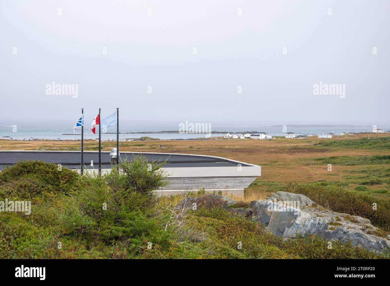 L’Anse aux Meadows Besucherzentrum in Neufundland & Labrador, Kanada Stockfoto
