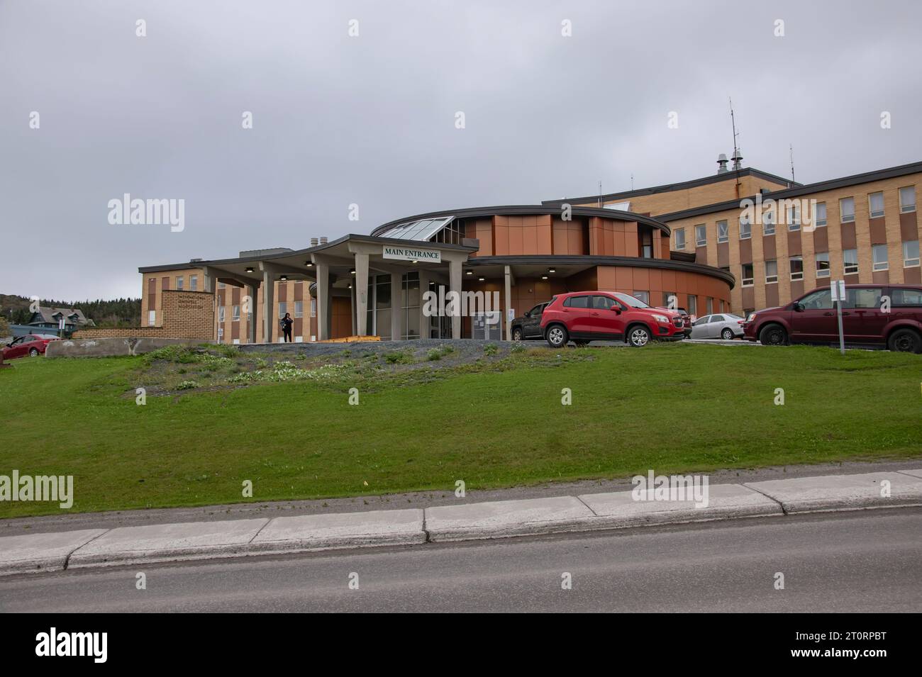 Charles S. Curtis Memorial Hospital in St. Anthony, Neufundland & Labrador, Kanada Stockfoto