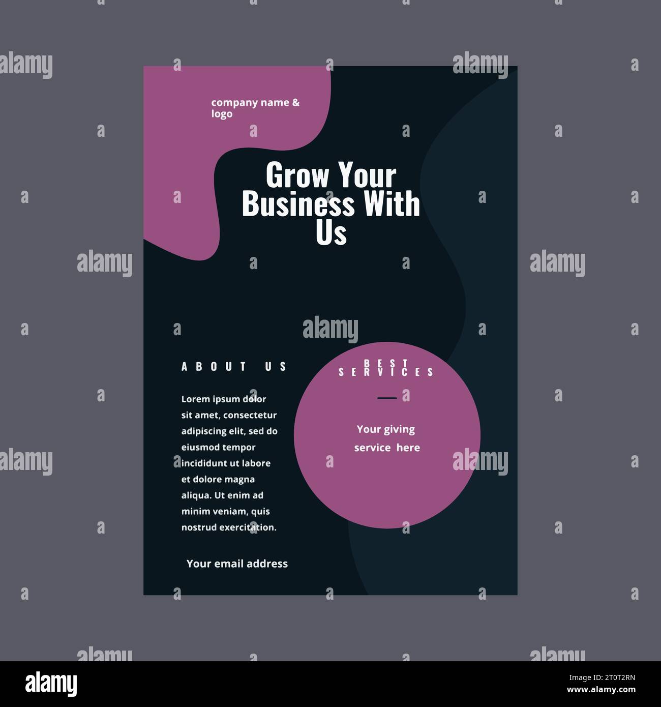 Kreativer moderner Unternehmensflyer, Firmenflyer oder digitaler Marketingflyer für Broschürenumschläge oder Postervorlagen. Stock Vektor