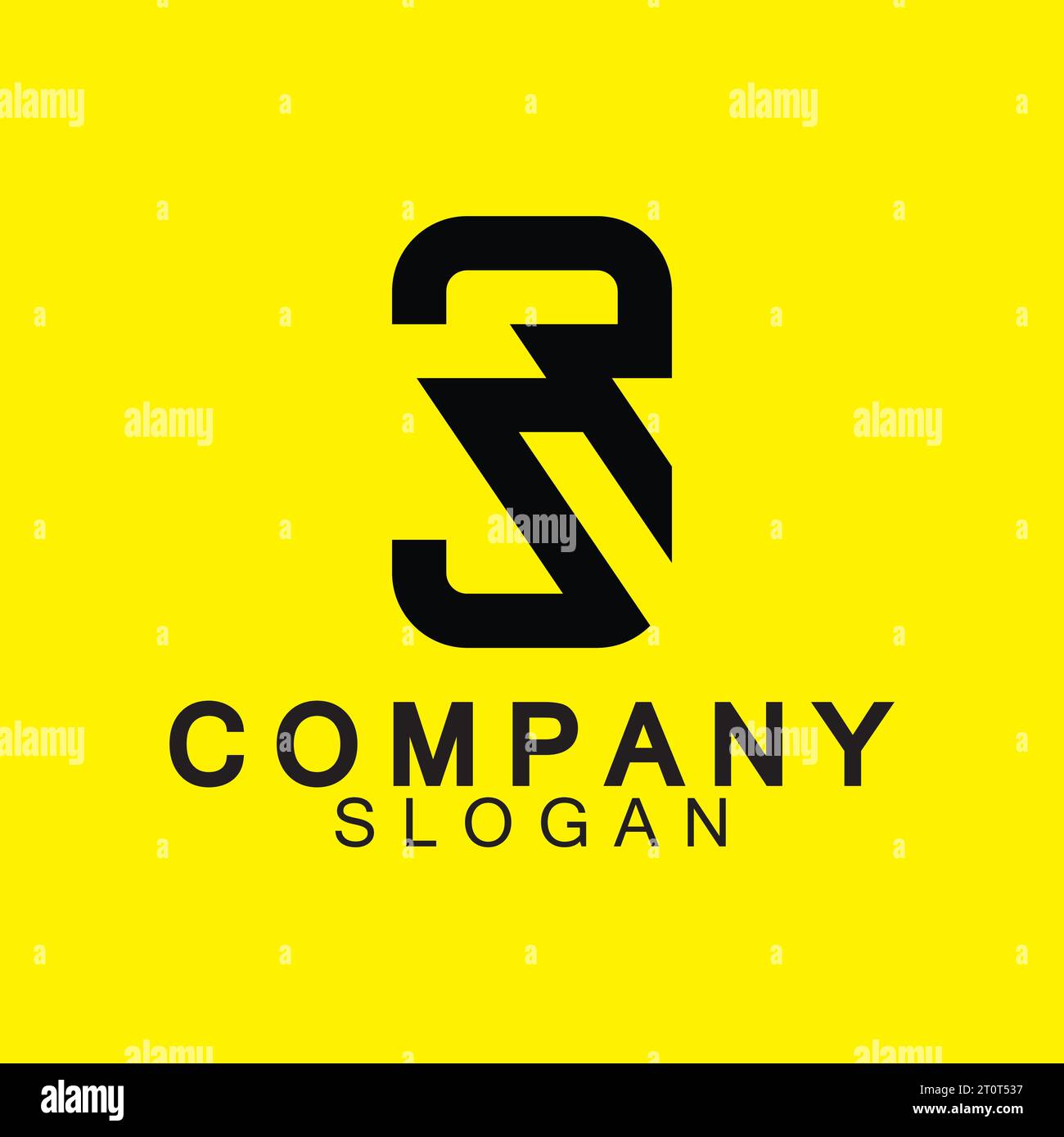 Buchstaben Buchstaben Initialen Monogramm Logo SR oder RS Symbol Design. Stock Vektor
