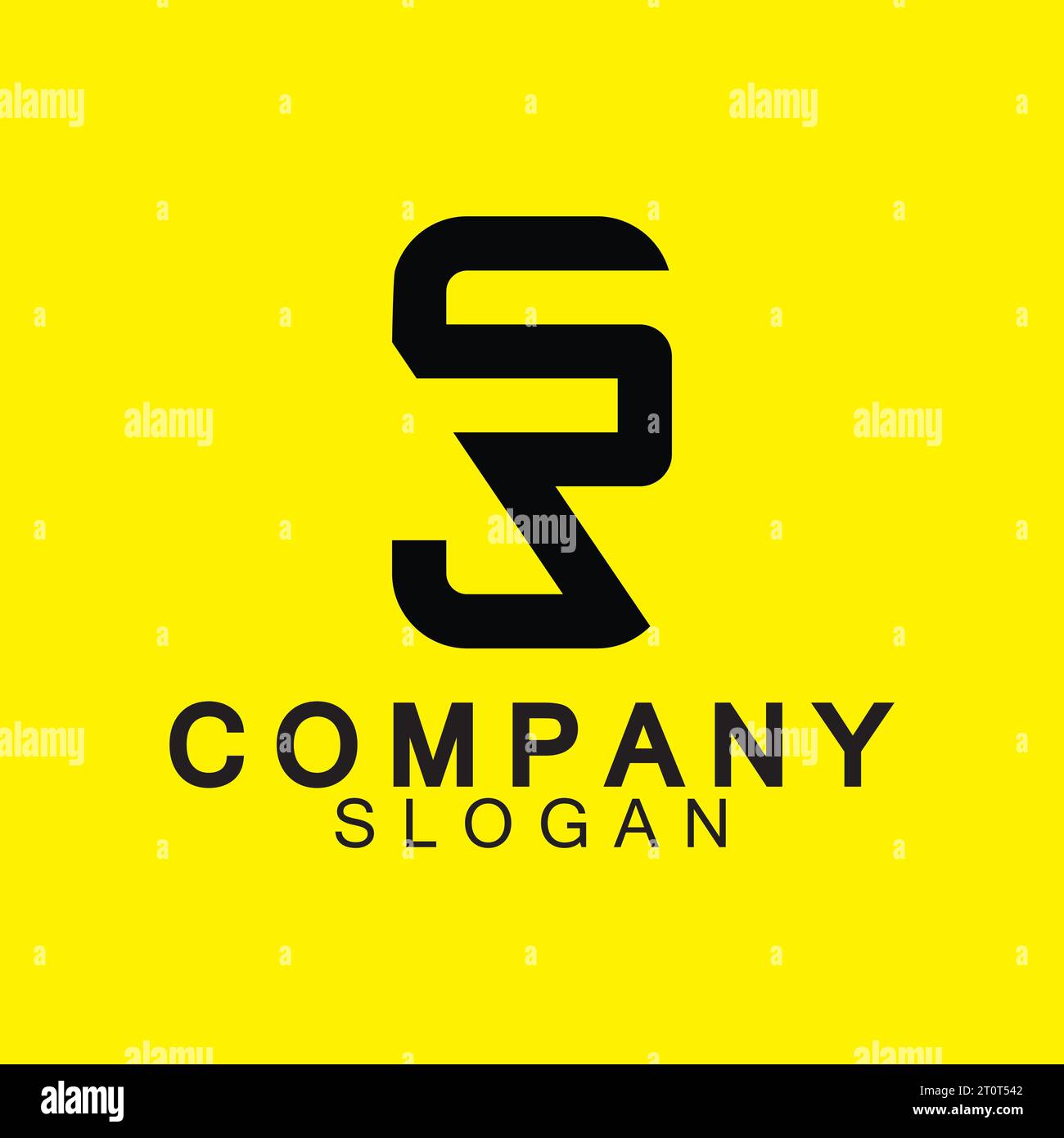 Buchstaben Buchstaben Initialen Monogramm Logo SR oder RS Symbol Design. Stock Vektor