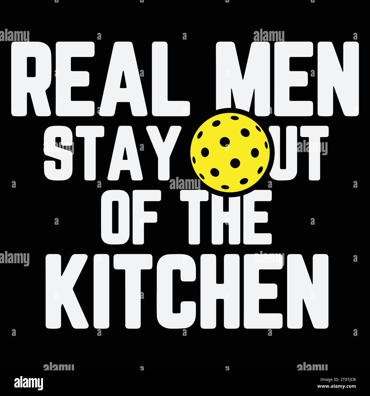 Echte Männer bleiben aus der Küche lustiges Pickleball Paddleball Geschenk T-Shirt Stock Vektor