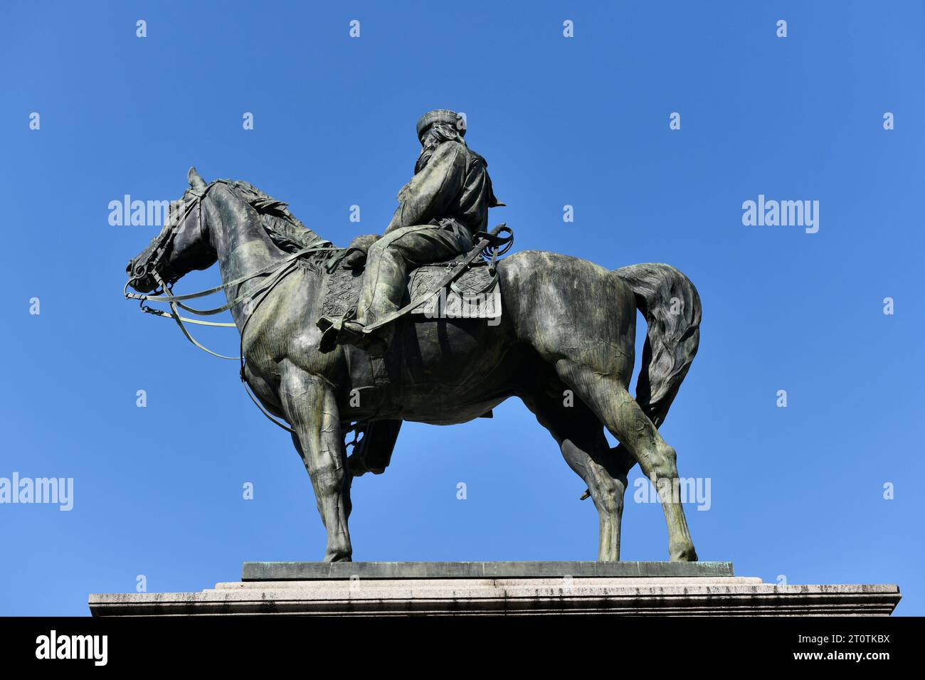 Genua, Pertini-Platz. Denkmal für Garibaldi Stockfoto