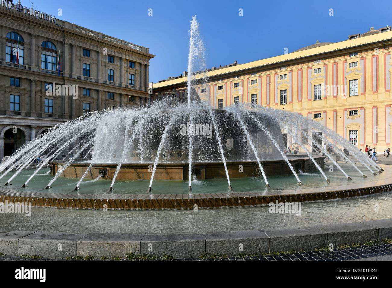 Genua, Pertini-Platz Stockfoto
