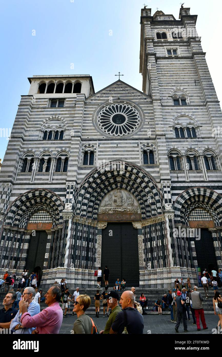 Genua. Kathedrale Von San Lorenzo Stockfoto