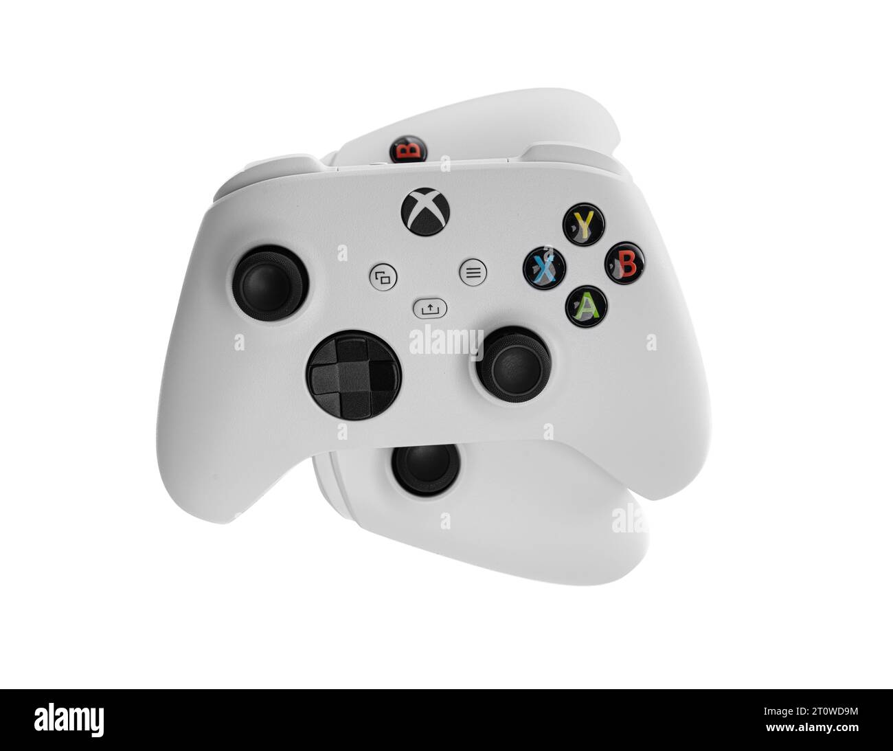 Microsoft Xbox Wireless Controller Robot White Wireless Gamepad Stockfoto