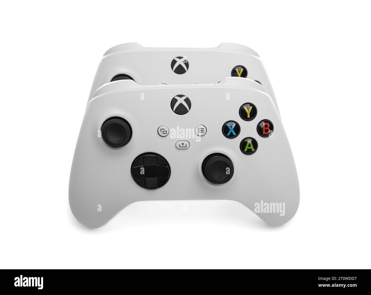 Microsoft Xbox Wireless Controller Robot White Wireless Gamepad Stockfoto