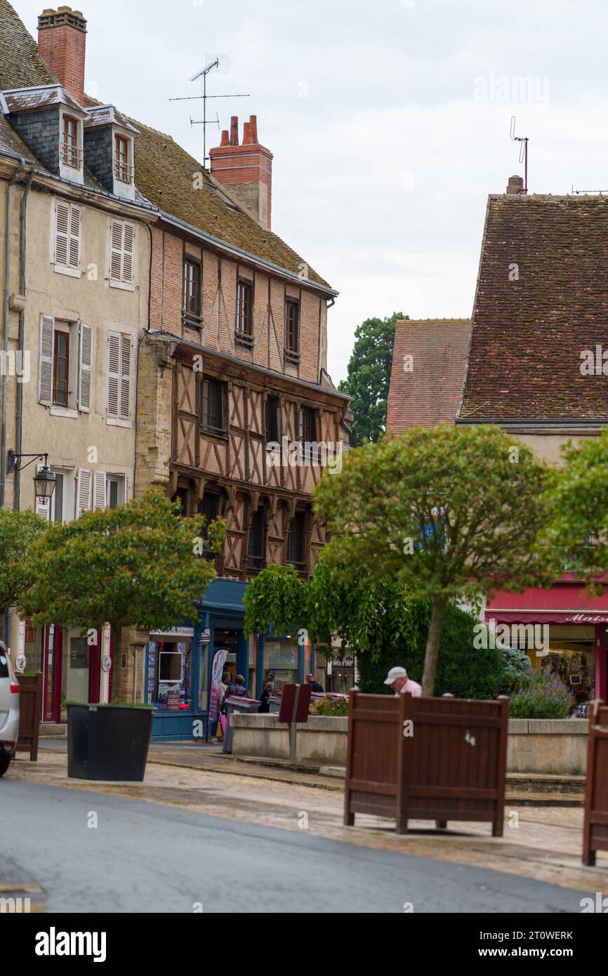 Marktstadt La Chatre im Südosten des Departements Indre, Frankreich Stockfoto