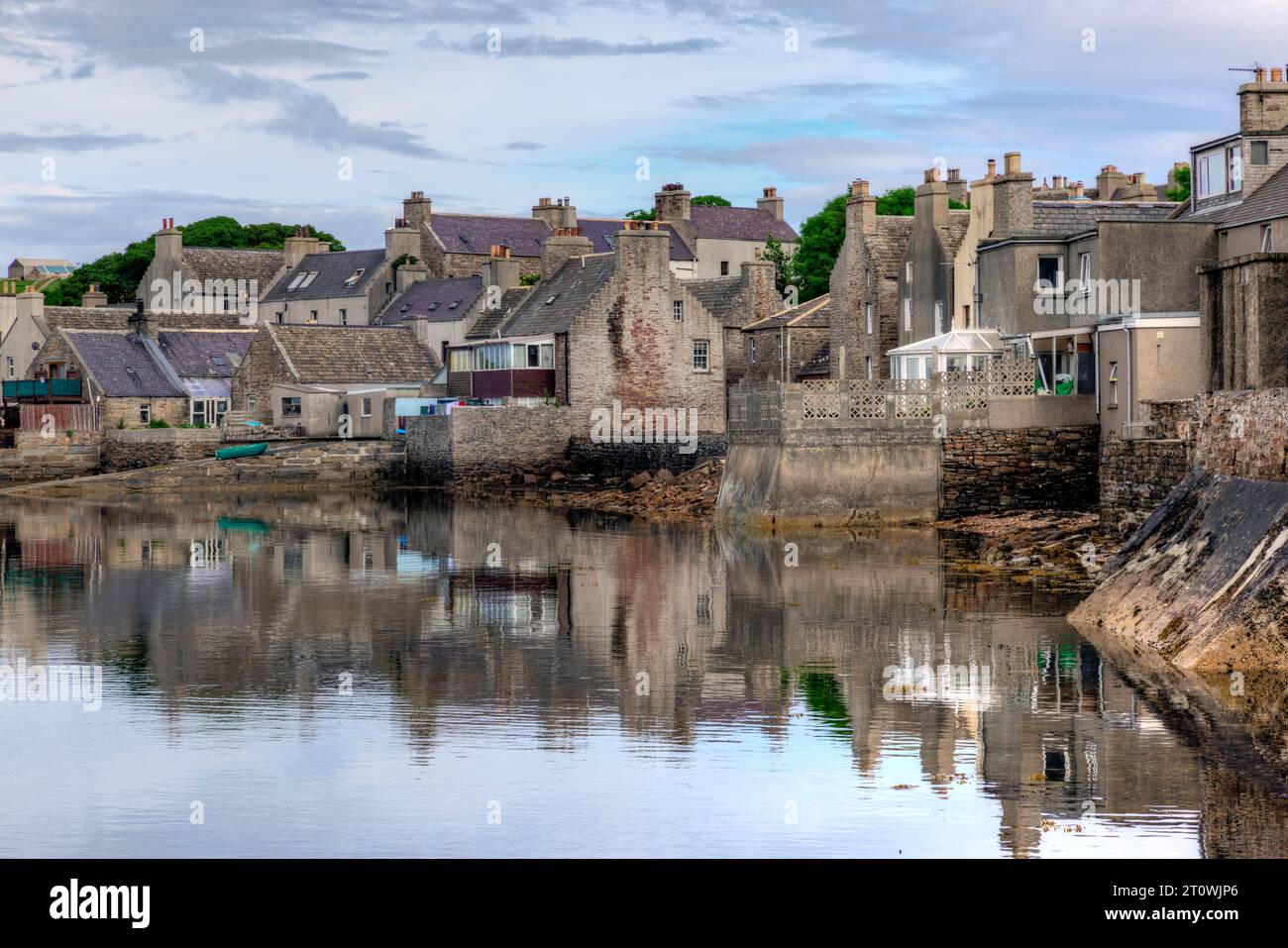 St Margaret's Hope ist ein charmantes Fischerdorf in Orkney, Schottland. Stockfoto