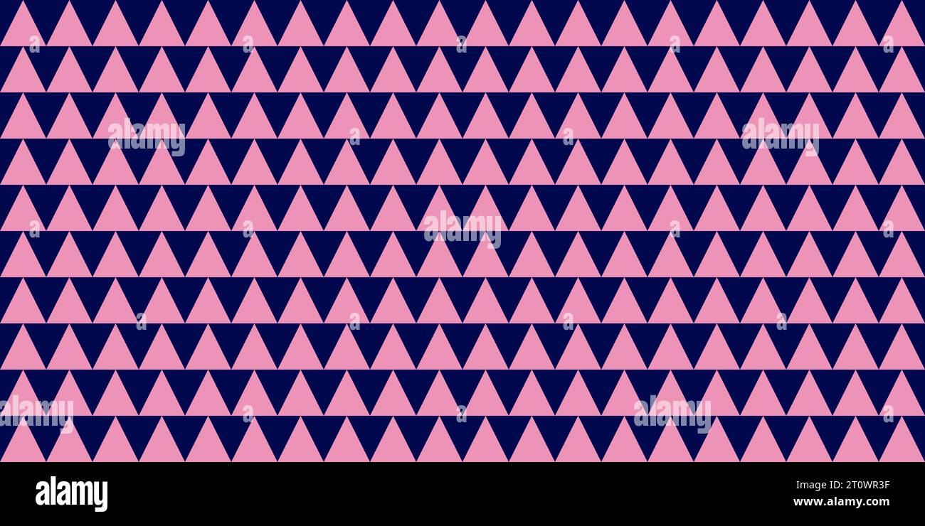 Geometrisches nahtloses Muster mit Dreiecken, rosa und violette Farben, Vektorillustration Stock Vektor