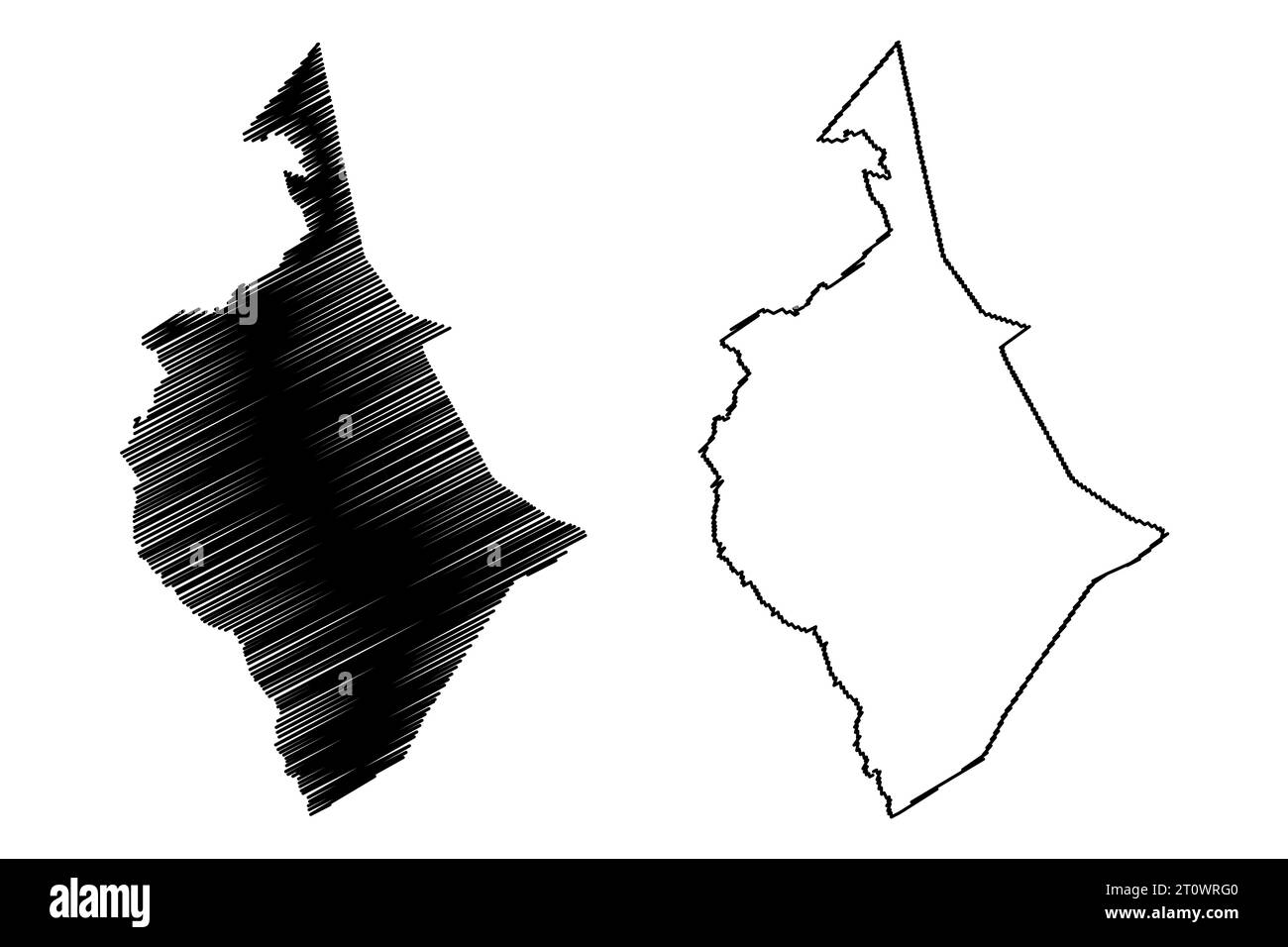 Nuenen, Gerwen en Nederwetten (Königreich der Niederlande, Niederlande, Provinz Nordbrabant oder Provinz Noord-Brabant) Kartenvektordarstellung, SCR Stock Vektor