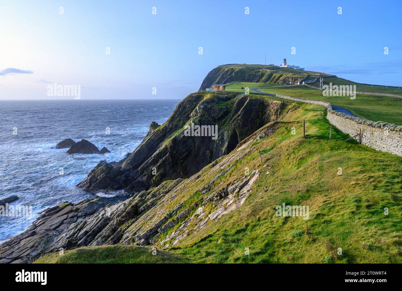 Sumburgh Head Lighthouse, Sumburgh Head, Festland, Shetland, Schottland, VEREINIGTES KÖNIGREICH Stockfoto