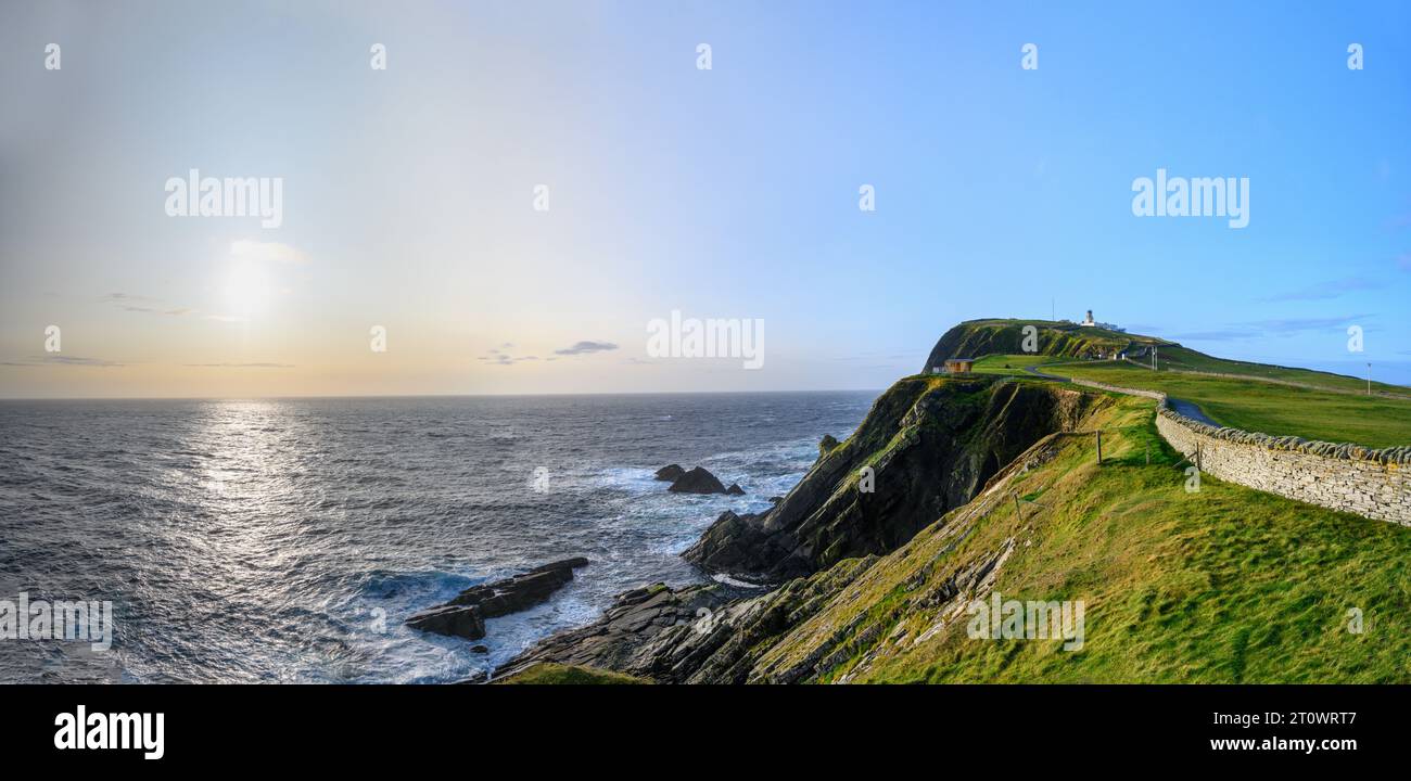 Sumburgh Head Lighthouse, Sumburgh Head, Festland, Shetland, Schottland, VEREINIGTES KÖNIGREICH Stockfoto