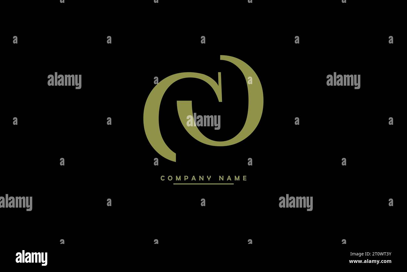 CO, OC Abstract Letters Logo Monogramm Stock Vektor