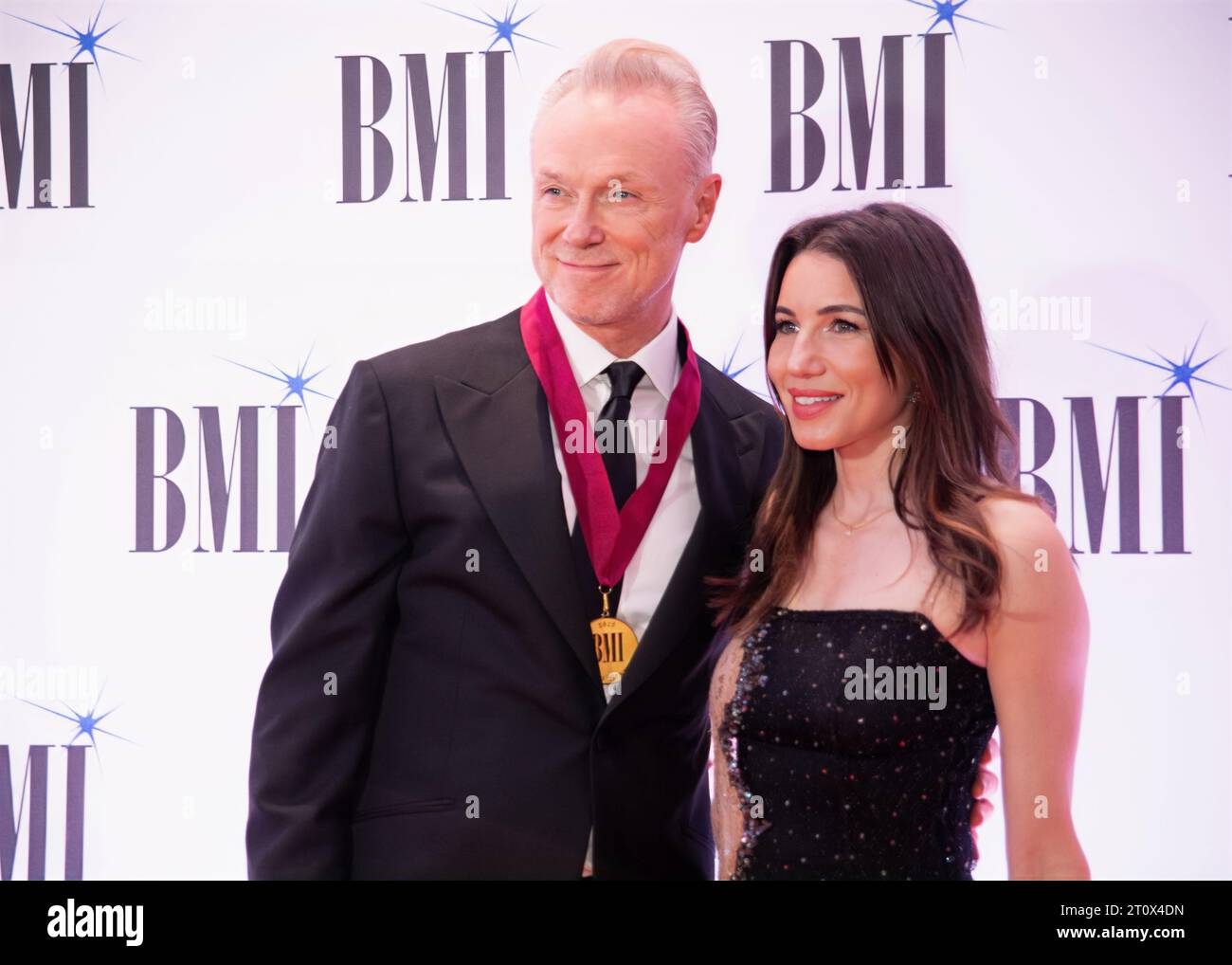 London, Großbritannien. Oktober 2023. Gary Kemp und Sadie Frost auf dem roten Teppich bei den BMI Awards 2023. Cristina Massei Stockfoto