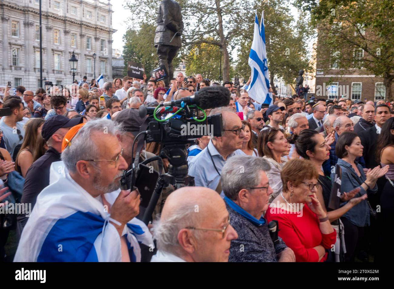 Whitehall, London. Oktober 2023. Israelische Mahnwache. Hunderte Von ...