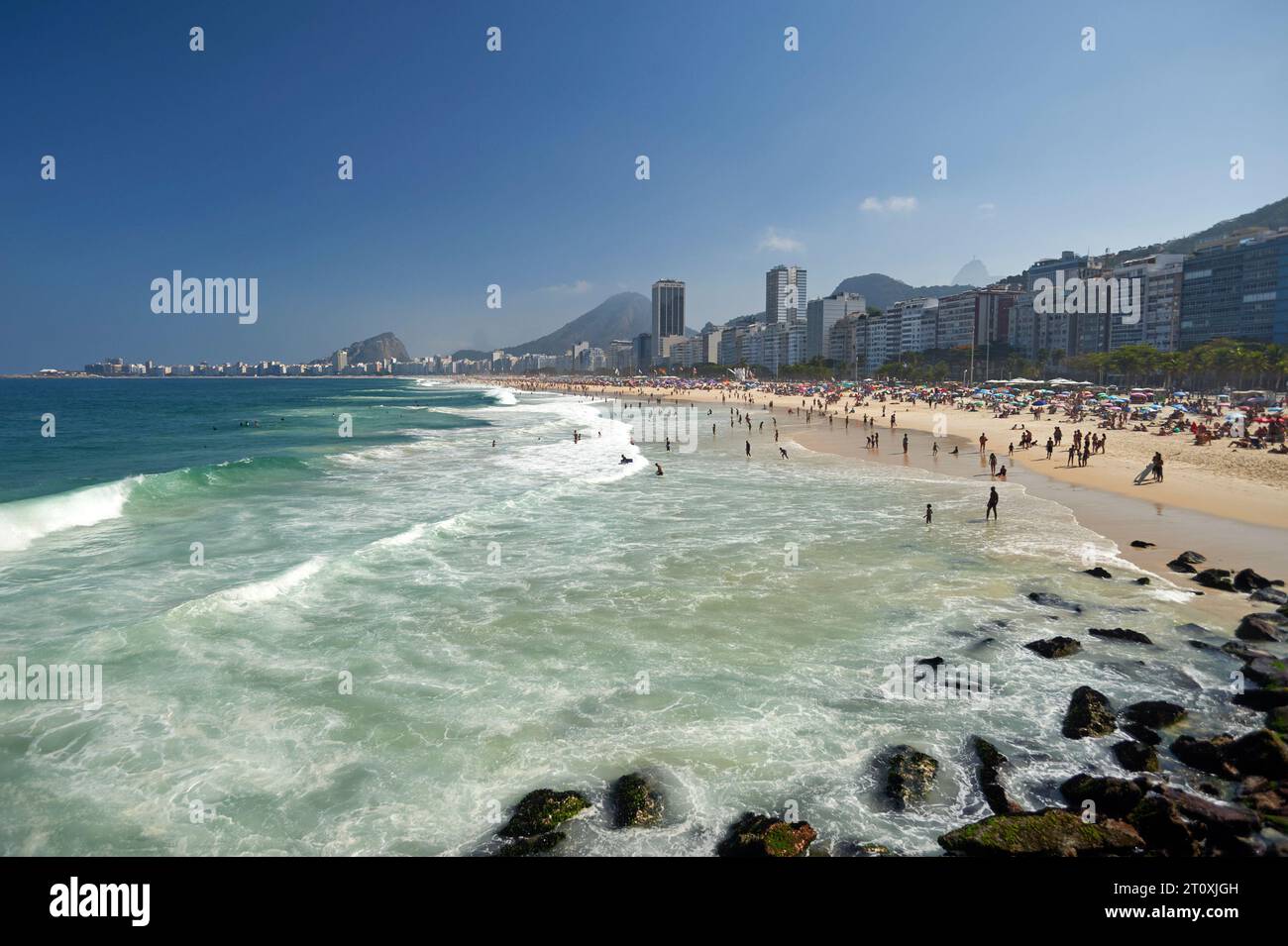 Strand der Copacabana, Rio De Janeiro Stockfoto