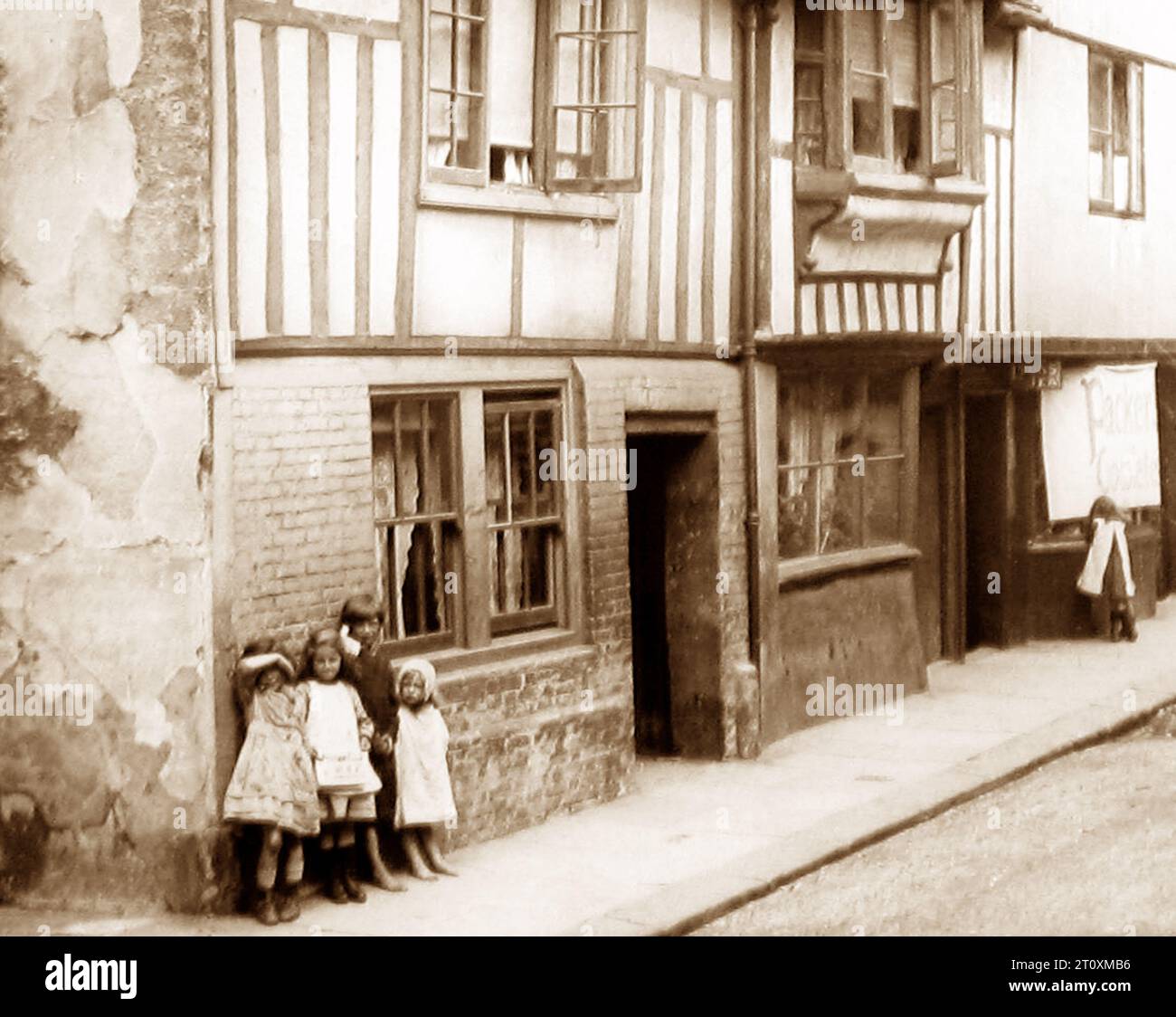 All Saints Street, Hastings, viktorianische Zeit Stockfoto