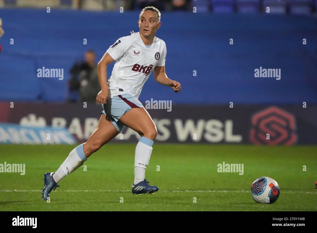 Liverpool Women gegen Aston Villa Women Barclays Women's Super League LIVERPOOL, ENGLAND - 08. OKTOBER 2023 Lucy Parker von Aston Villa in Aktion beim Barclays Women's Super League Spiel zwischen Liverpool und Aston Villa im Preston Park in Liverpool, England. (Foto von Alan Edwards für f2images) Stockfoto