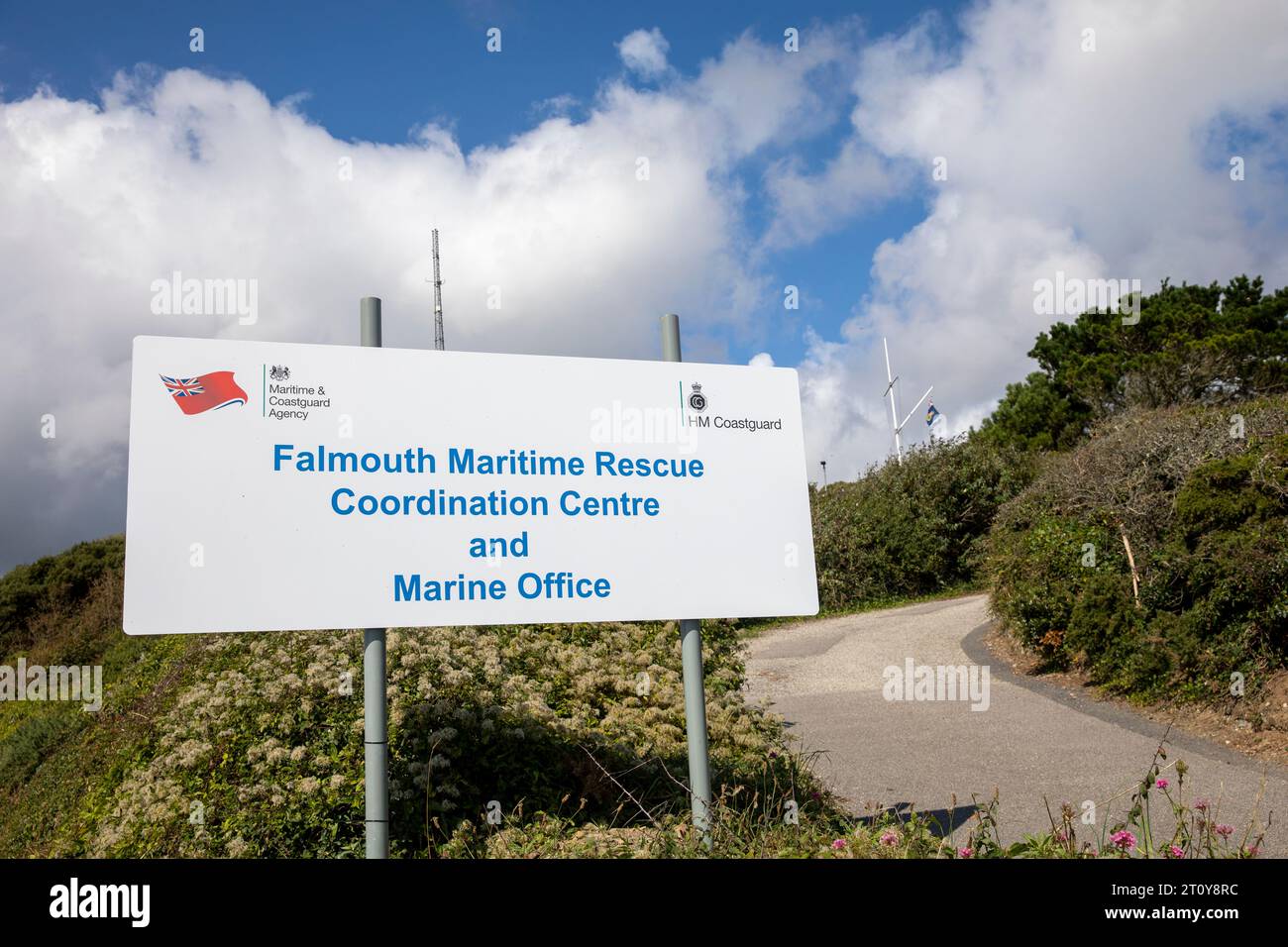 Koordinationszentrum für die Seerechtsrettung in Falmouth Stockfoto