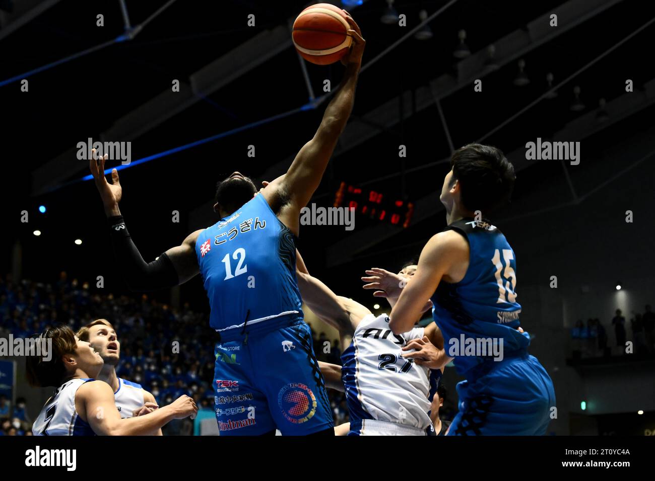 Hassan Martin (Susanoo Magic), 8. OKTOBER 2023 - Basketball : 2023-24 B.LEAGUE B1 Spiel zwischen Shimane Susanoo Magic 74-80 Seepferdchen Mikawa am Matsue City General Gymnasium in Shimane, Japan, Credit: SportsPressJP/AFLO/Alamy Live News Stockfoto